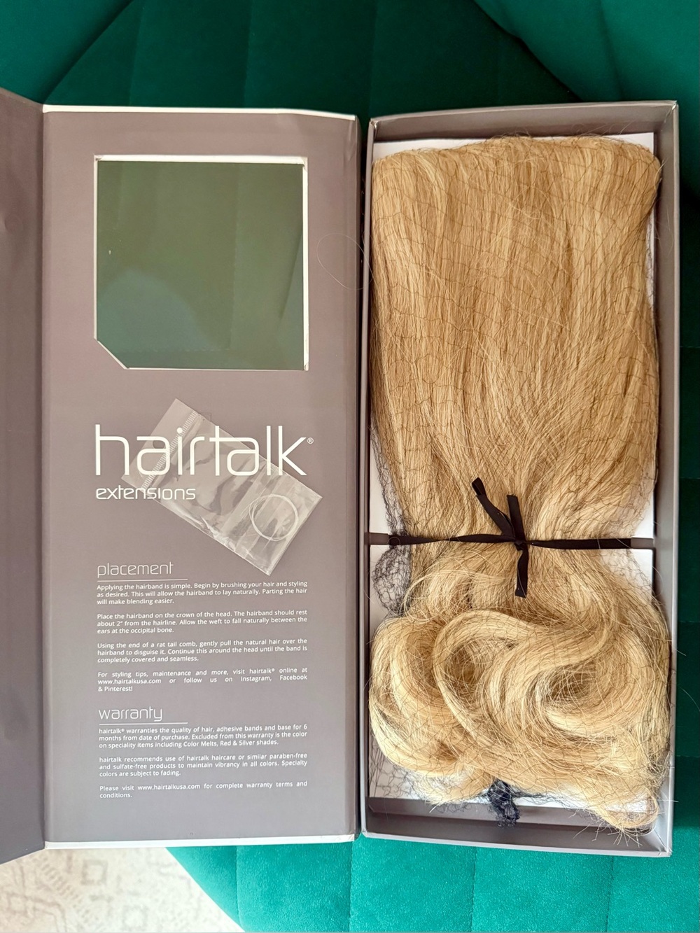 Hairtalk Hairband Halo Extensions 16” 18/25/613